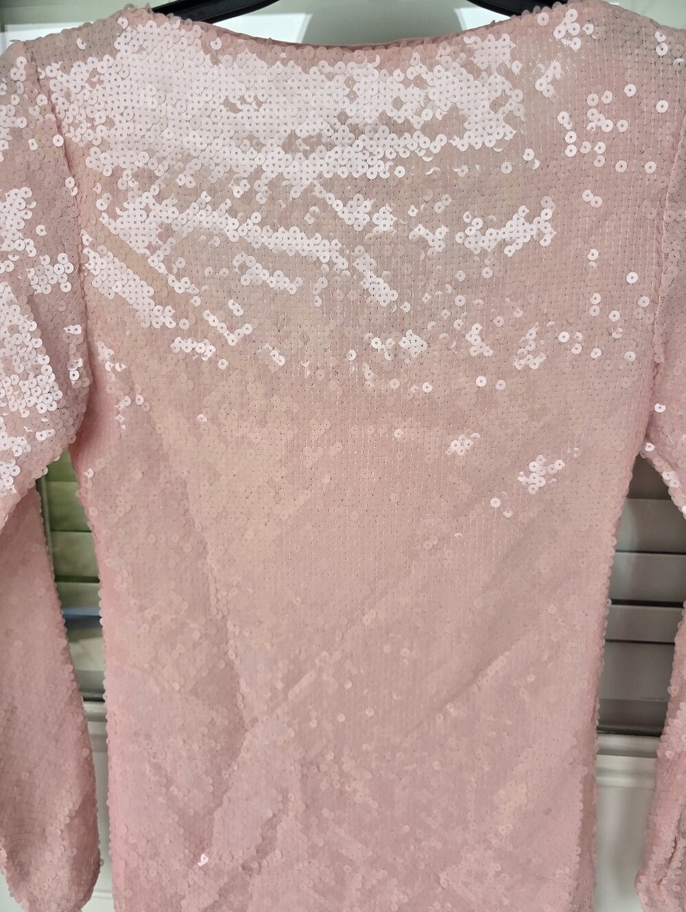 Anthropologie Bardot Pink Sequin Dress Sz S Long Sleeve Scoop Neck Cocktail NWT - Picture 10 of 10